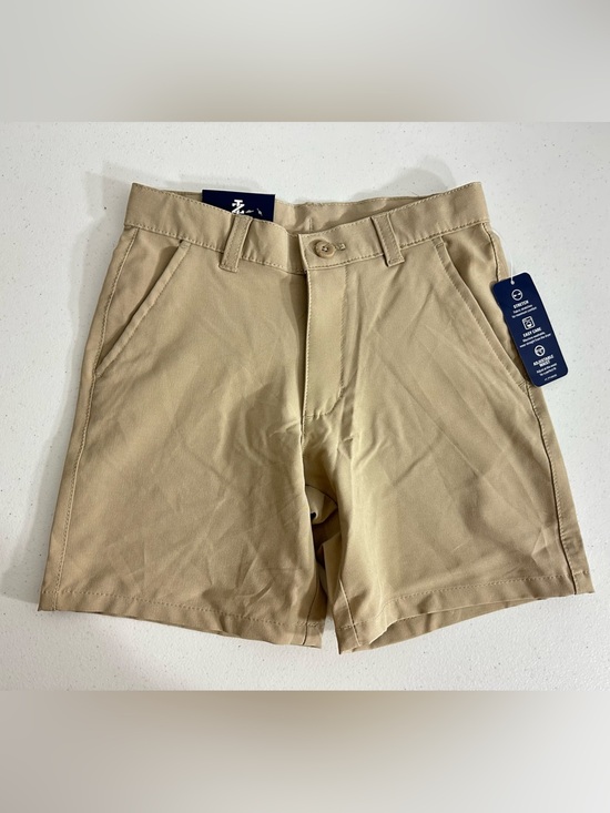 Izod Other - NWT IZOD Boys Size 7 Flat Front Performance Wicking Uniform Dress Shorts Khaki